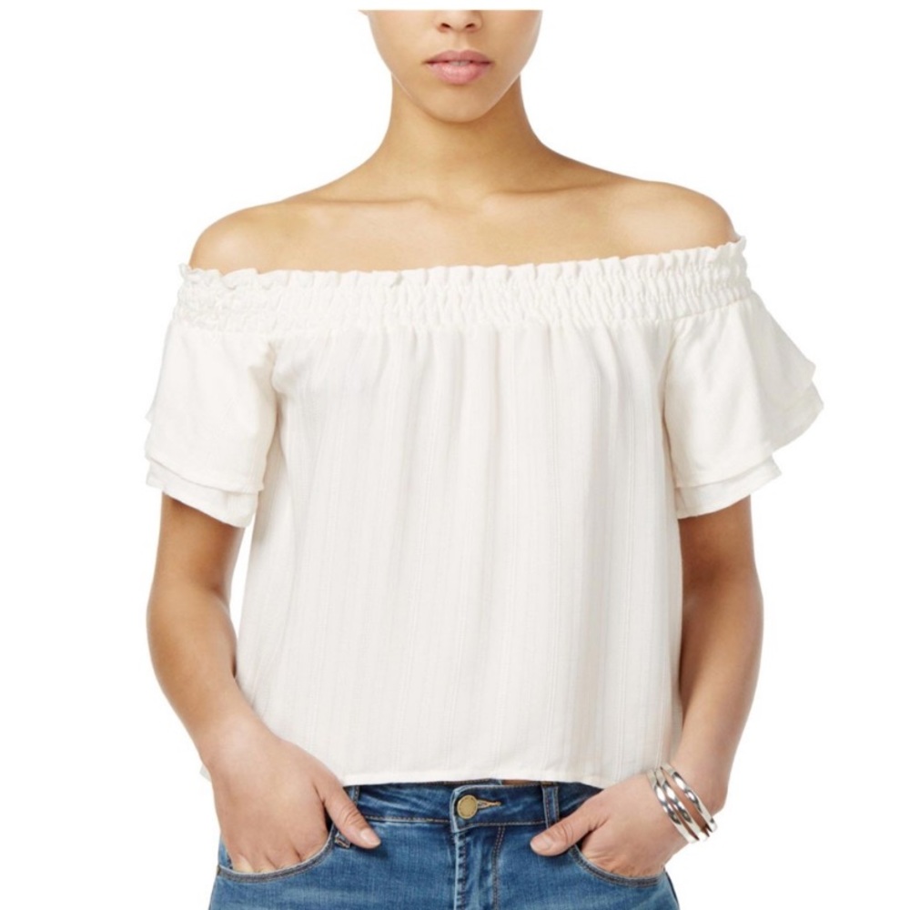 ASTR Off Shoulder White Top